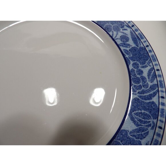 Tognana Italy Blue Plaid Fruit Porcelain Dinner Plate - Picture 2 of 6